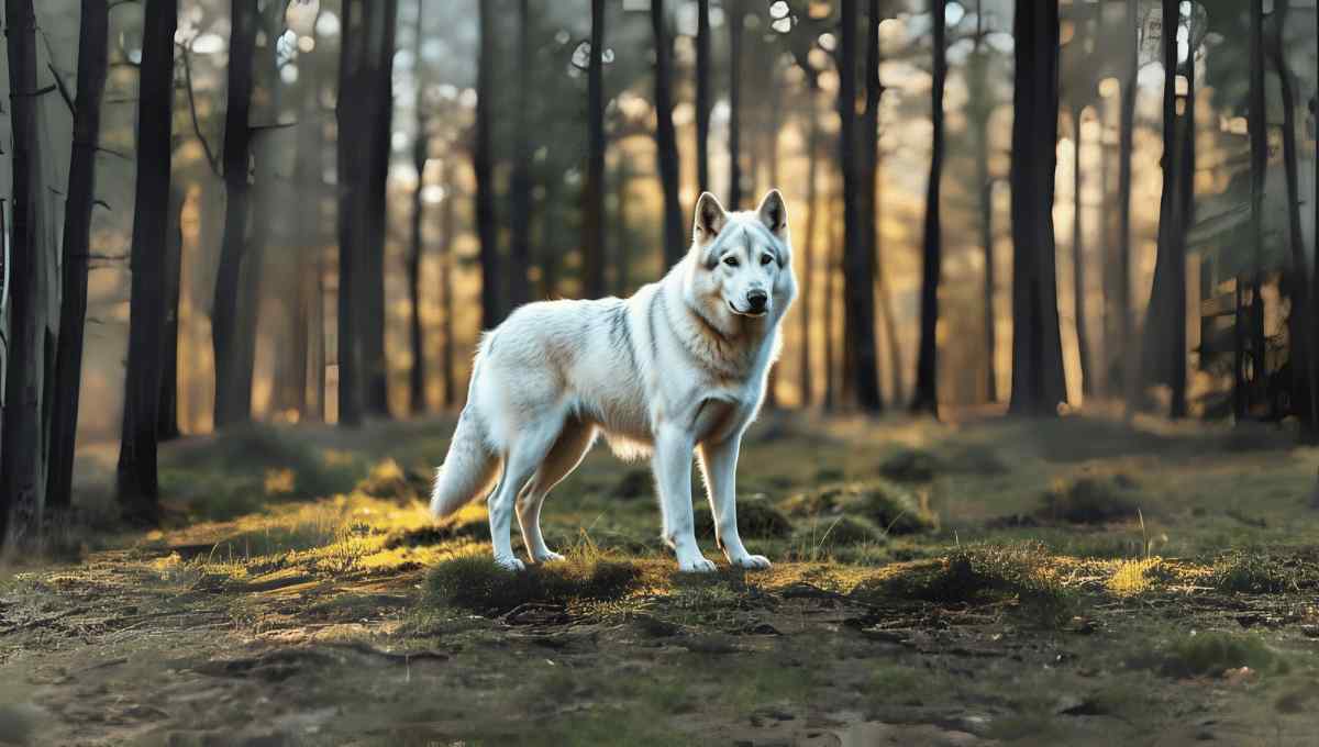 white silverback german shepherd mix with wolf