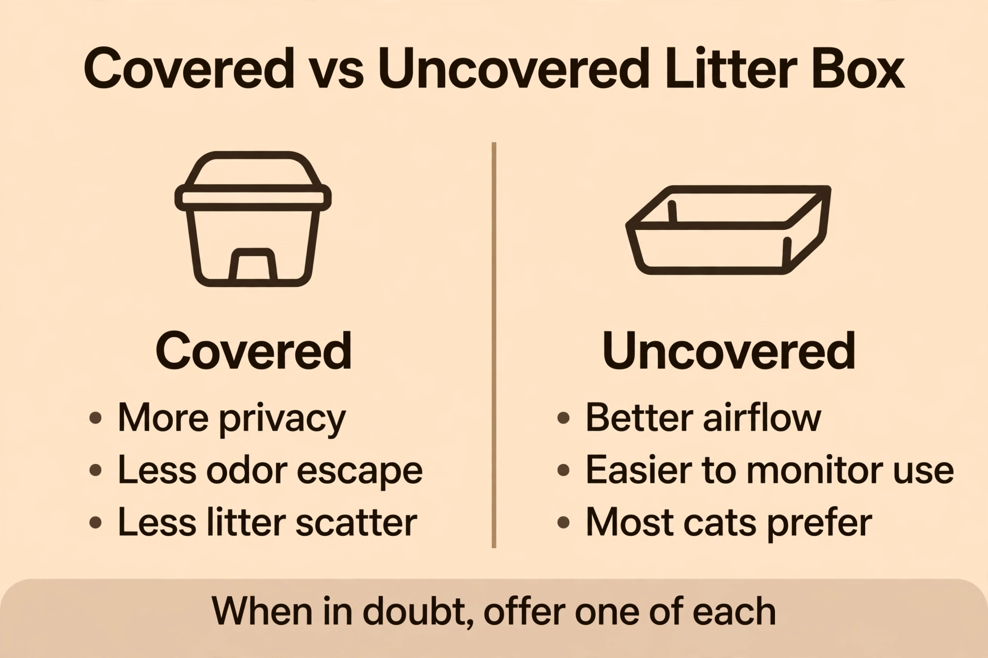 Covered vs uncovered litter box pros and cons