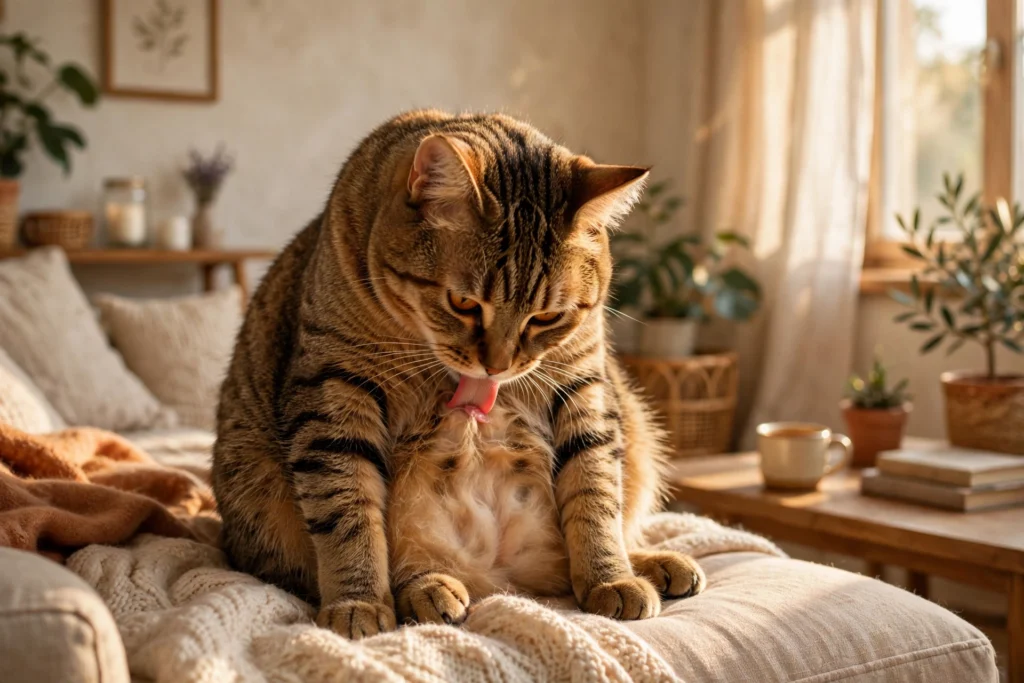 Why Is My Cat Licking Its Belly Bald? (Overgrooming Causes)